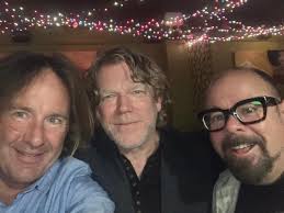 Me, John Stiles, and Patrick Woodcock at the launch for Pat's new book last  night.