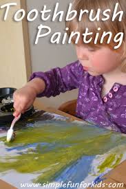 How to splatter paint with a toothbrush. Toothbrush Painting Simple Fun For Kids