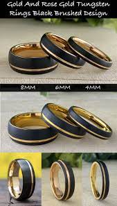Men Women Wedding Band Gold Rose Gold Tungsten Ring Geek Engagement Rings Black Wedding Band Wedding Bands