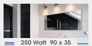 Infrarot Spiegelheizungen 250 Watt 90x35 Spiegelheizung Infrarotheizung Spiegel