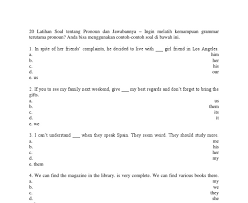 Contoh Soal Essay Grammar Dan Kunci Jawaban Guru Paud