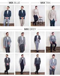 There are few events at which a man in a good looking suit will be out of place, particularly if the man has a firm grasp of fashion and an understanding of his personal style. Mix And Match Groom And Groomsmen Coat And Pants For A Modern Wedding Look Black Pants Men Men Suits Blue Blazer Outfits Men