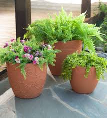 Skip to content menu close. Faux Terra Cotta Nesting Planters Set Of 3 Plowhearth