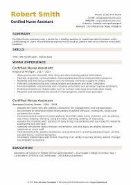 certified nurse assistant resume samples qwikresume