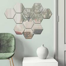 Shop decorative wall and floor mirrors at neiman marcus. 12pcs Diy Silver Reflective Hexagon Mirrors Espejos Wall Mirror Sticker Wall Decals Decor For Living Room House Wall Decoration Wall Stickers Aliexpress