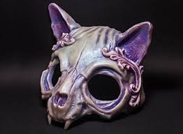 moonstone cat skull mask etsy in 2020 cat skull skull mask skull