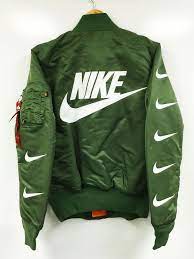 Glow In The Dark Ma 1 Bomber Jacket Alpha X Nike Air Supreme Flight Off White S Nike Bomber Jacket Nike Outfits Bomber Jacket