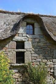 France Facade Maison Chaumiere Toit De Chaume