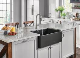 matte gray fireclay sinks kitchen