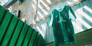 Grey and black, it features images of the club's home stadium, westerstadion, aligned to match the shapes of the flag of bremen. Sv Werder Bremen 20 21 Home Kit