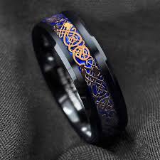 Black And Gold Carbon Fiber Rose Gold Blue Carbon Fiber And Black Tungsten Men S Etsy In 2020 Mens Jewelry Jewelry Stores Black Tungsten Rings