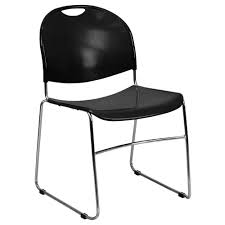 Carnegy Avenue Plastic Stackable Chair in Black CGA-RUT-1293-BL-HD - The  Home Depot