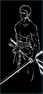 One piece wallpaper, anime, monochrome, back, white background. Zoro One Piece Phone Wallpapers Wallpaper Cave Zoro Phone Wallpaper Neat