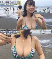 画像14枚】海辺の取材で爆乳の水着を着る女性を発見！ : 気になる芸能まとめ