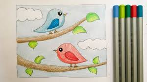 Sevimli Kuslar Kolay Cizim Kolay Kus Cizimi Easy Cute Birds Drawing Youtube In 2020 Bird Drawings Cute Birds Drawings