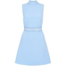 New Look Light Blue Crochet Trim Turtle Neck Skater Dress 23 Liked On Polyvore Featuring Dresses Dresses Blue New Look Dresses Turtle Neck Dress Dresses