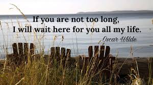 If You Are Not Too Long I Will Wait If You Are Not Too Long I Will Wait Here For You All My Life Oscar Wilde Love Wait Life Feelin Love Quotes With Images Waiting Here For You Oscar Wilde