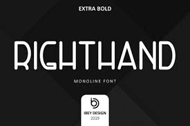Download Right Hand Extra Bold Italic Font By Ibeydesign Creative Fabrica SVG Cut Files