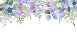 Lilac Roses And Succulents Floral Cliparts Lilac And Purple Etsy Watercolor Flowers Flower Border Flower Frame