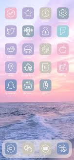 420 Pastel Beach Aesthetic Iphone Ios 14 App Icons Bundle 20 Etsy Homescreen App Icon Beach Icon