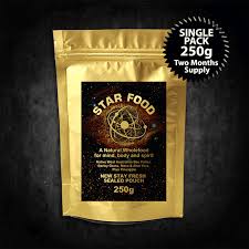 Monoatomic gold is a substance that has the right level, or frequency, of energy to make it ideal in the healing and revitalization of these problems. Star Food Monatomic Gold 250g Superfood For Mind Brain Body Spirit