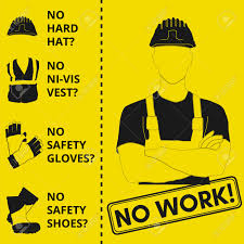 Put up posters about bike helmet safety. Personal Protective Equipment And Wear Set Will Be Use For Occupational Safety And Health Poster Sign And Postcard Royalty Free Cliparts Vectors And Stock Illustration Image 124528926