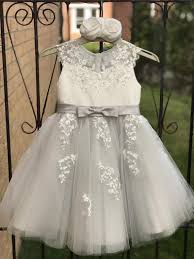 Flowering tea balls south africa. Silber Grau Illusion Schiere Spitze Blume Madchen Kleid M0062b Etsy Flower Girl Dress Lace Grey Flower Girl Dress Flower Girl Dresses