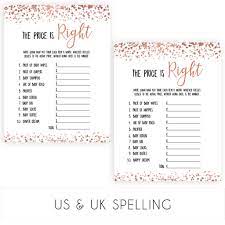 Baby shower price is right the price is right baby shower game is fun and really easy to play. The Price Is Right Game Rose Gold Printable Baby Shower Games Ohhappyprintables