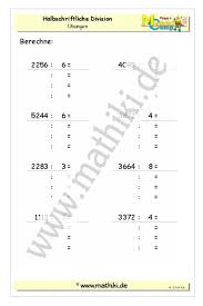 Halbschriftliche Division Klasse 4 Halbschriftliche Division Division Matheaufgaben