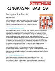 Akan tetapi jika dilihat dari segi isinya komik ini telah mengungkapkan gagasan isi yang utuh. Ringkasan Senbud Menggambar Komik Chelsea S 8b 6 Docx Ringkasan Bab 10 Menggambar Komik Contoh Komik Pengertian Komik Merupakan Salah Satu Sarana Course Hero