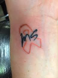Lorri Redmon S Ms Tat Ms Walk 2014 Ribbon Tattoos Tattoos For Women Tattoos For Guys