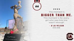 Discover and share statue quotes. A Ja Wilson Statue Is Bigger Than Life Just Like A Ja University Of South Carolina Athletics