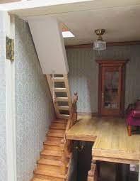 Half Scale Fold Down Attic Stairs Tutorial The Den Of Slack Diy Loft Tiny Loft Dollhouse Renovation