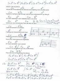 enjoy the silence depeche mode guitar chord chart cm