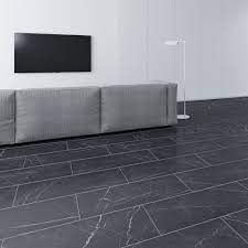 We supply a big * brand new type of tiles, 5mm marble backed on 7mm ceramic which makes them lighter, easier to fix. Faus Industry Tile 8mm Black Marble Waterproof Tile Laminate Flooring S180239 Leader Floors