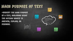 The product, called copy or sales copy, is written content that aims to increase brand awareness and ultimately persuade a person or group to take a particular action. Main Purpose Of Text By Aley Wade On Prezi Next