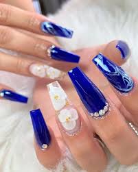 25 matte nail design you want to copy this autumn. 120 Best Coffin Nails Ideas That Suit Everyone Royal Blue Nails Designs Blue Ombre Nails Blue Nail Designs
