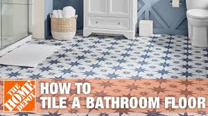 No matter where you install the tile, the process is functionally the same and this wikihow will tell you how to get use the method described later in the article for mortaring the tiles. How To Tile A Bathroom Floor The Home Depot Youtube