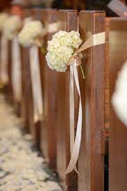 60 Ways To Use Ribbon In Your Wedding Decor Wedding Church Aisle Church Wedding Decorations Wedding Decorations
