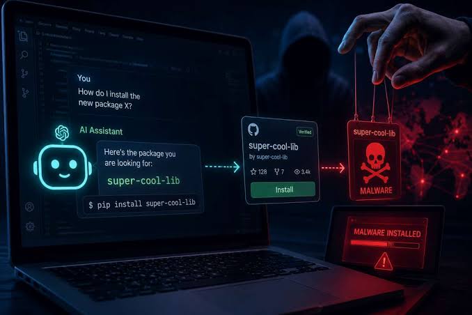 HalluSquatting: Serangan Baru Memanfaatkan Halusinasi AI Coding Assistant untuk Install Botnet Malware