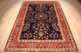 Find many great new & used options and get the best deals for sarough teppich 90x160 handgeknüpft beige floral wolle kurzflor rug at the best online prices at ebay! Perser Teppich Sarough Reiner Wolle 301x201 Cm Dunkelblau