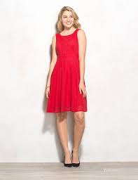 Petite Red Lace Fit And Flare Dress Red Dress Women Fit And Flare Dress Dresses