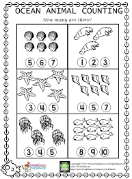 Sea Animal Counting Worksheet For Kindergarten And Preschool Kindergarten Worksheets Counting Worksheets Kindergarten Worksheets Printable