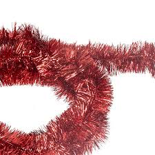 Your garland stock images are ready. Christmas Red Shiny Tinsel Garland 75mm X 2 7m