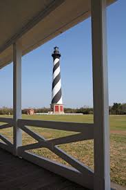 Cape hatteras light is a lighthouse located on hatteras island in theouter banks of north carolina near the community of buxton, and is part of the cape hatteras national seashore. Cape Hatteras Lighthouse North Carolina At Lighthousefriends Com