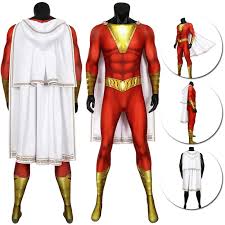 Shazam's physique wasn't quite 100% natural. Shazam Cosplay Suit Hq Printed Shazam Spandex Costume With Cloak