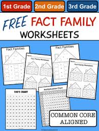 free fact family worksheets