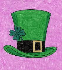 Draw some slightly curved cross shapes. How To Draw A Leprechaun Hat Art Projects For Kids