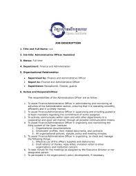 the association of ob/gyn of xxx address Job Description Of Administrative Officer Assistant