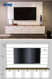 Free Project Plan How To Build A Diy Tv Wall Console Tv Cabinet Design Tv Wall Cabinets Tv Wall